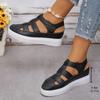 Shoes for Women Closed Toe Women's Sandals Fashion Solid Office and Career Brand Plus Size Wedge Sandals Zapatos