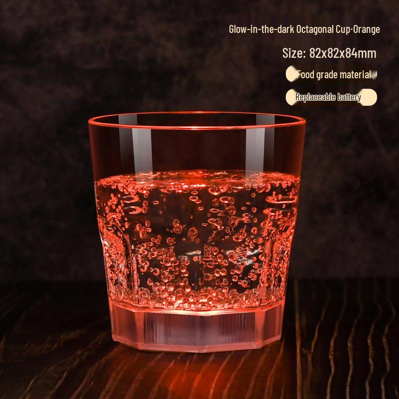 Светодиодный бокал для шампанского из пищевого пластика - Оригинальная атмосфера, свадебный банкет, винный бокал