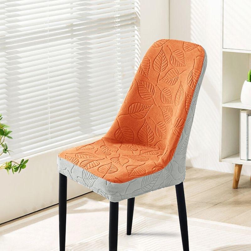 Jacquard Curved Home Elastic Thickened Stool Backrest Cat-Scratch Resistant Universal Dining Chair