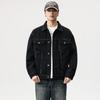 American High Street Retro Black Denim Jacket Men'S Loose Large Size Trendy Youth Jacket Top Tide