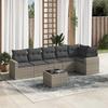 VidaXL Garden Lounge Set with Cushions 7 Pcs Grey Braided Resin 3218990