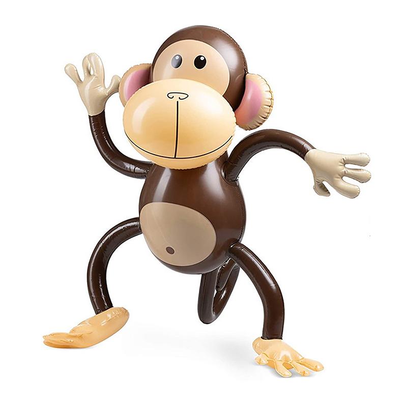 Надувной шар в виде обезьяны из ПВХ, надувная игрушка в виде животного-обезьяны для детей, с днем рождения