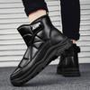 Модные черные ботинки мужские снежные уличные мужские туфли армейские мужские зимние ботинки походные ботильоны водонепроницаемые мужские туфли рабочая обувь обувь
