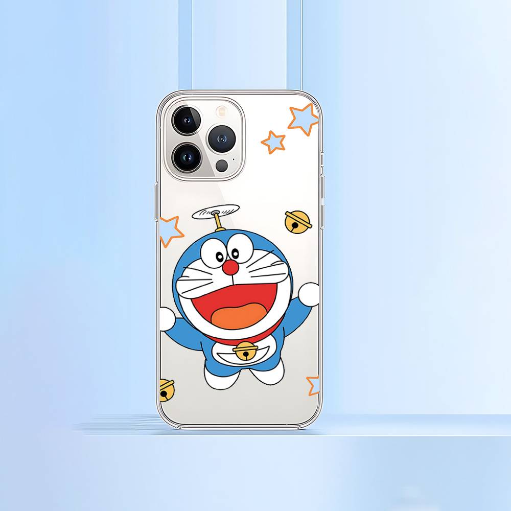 Anime Cute D-Doraemon-S Phone Case For IPhone 17 16 15 12 11 Pro Max 14 Plus 13 Mini Clear Cover Soft Funda