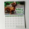 2025 Wall Calendar Cartoon Dog Print Wall Hanging Calendar Monthly Daily Planner Holiday