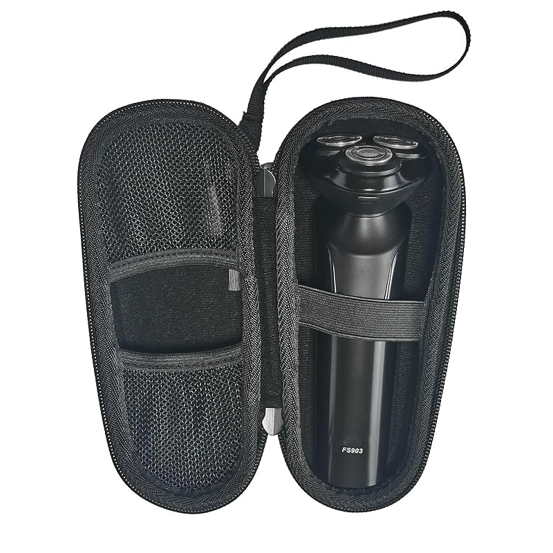 Чехол для бритвы braun braun shaver 51-M1200s series 3/5/7/9 Защитный чехол для мужской электробритвы Совместимо (Только случай) (черный + черный)