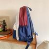 Female Block Color Backpack Girls School Bag Junior High School Student Backpack