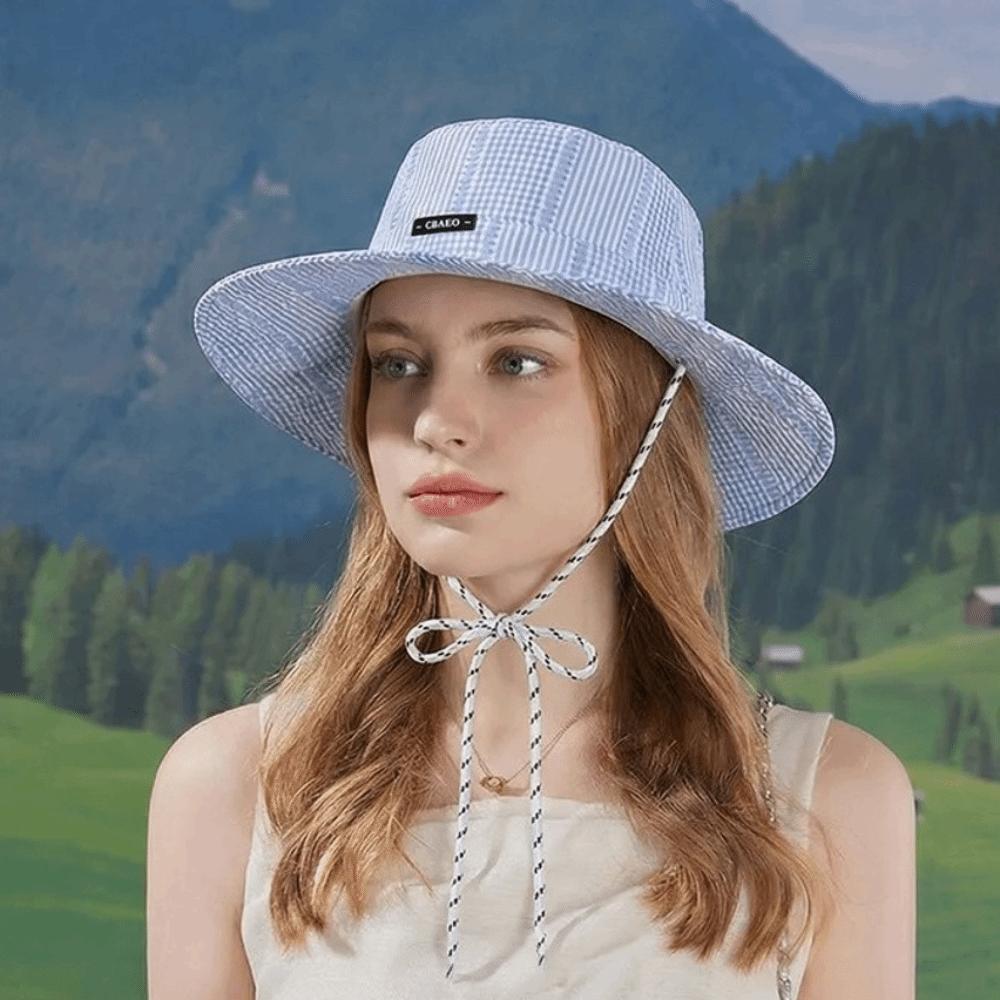 Drawstring Fisherman Hat Breathable Sunscreen Cap Korean Style Spring Summer Hat Women