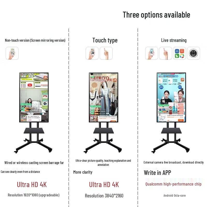 Jiashiying 50-inch 4K Interactive Live Streaming Display