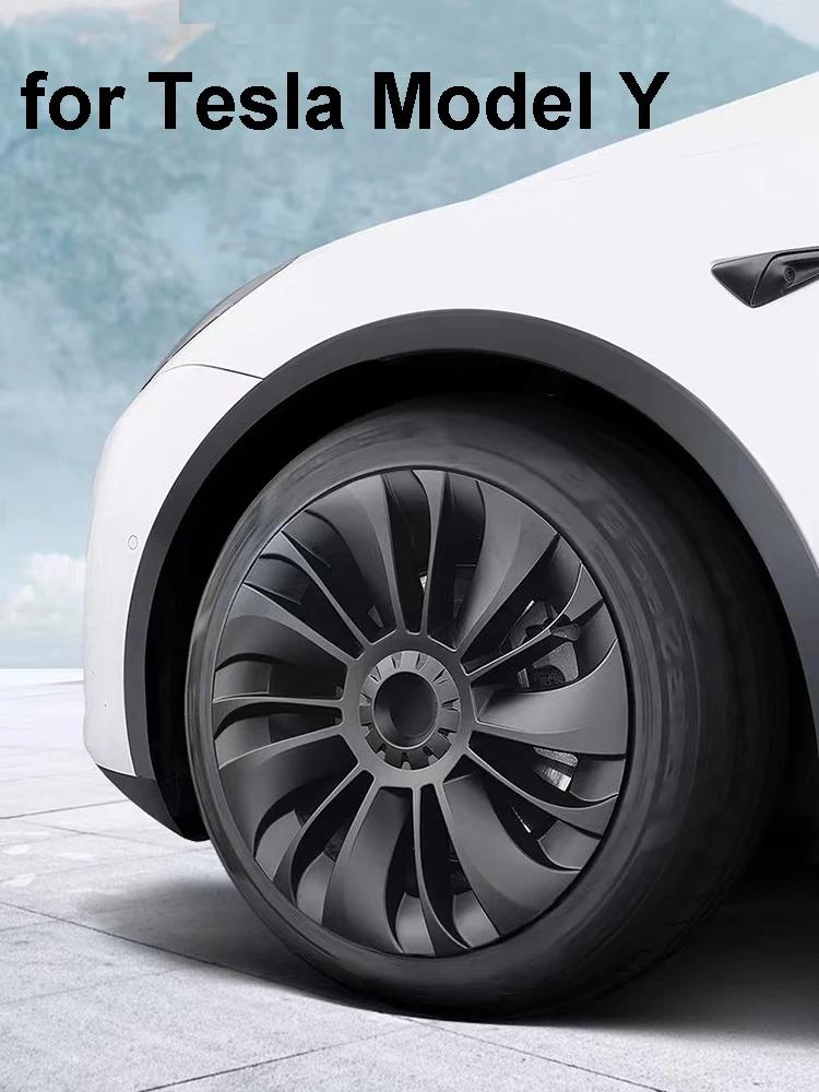 Колпачок ступицы колеса для Tesla Model Y Колпаки ступицы колеса 19 дюймов Полная защитная крышка Замена ModelY 2022 Аксессуары
