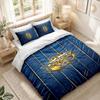 Bedding Set 1 Duvet Cover 2 Pillowcases Leeds Rhinos Print Bedroom Home Decoration