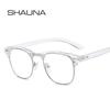 SHAUNA Anti-Blue Light Classic Vintage Мужские полуоправы Оптические очки Женские компьютерные очки