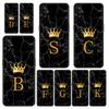 Phone Case For OnePlus 11 10 9 Pro 9T 12R 10R 9R 9RT 10T 8T 8 7 6T 7T Nord 2T CE 2 5G N200 N10 N100 Cover Crown Letter A To Z