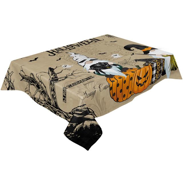 Скатерть со скелетом ворона на Хэллоуин, водонепроницаемая, для свадебной вечеринки, обеденный стол, прямоугольная скатерть, украшение кухни