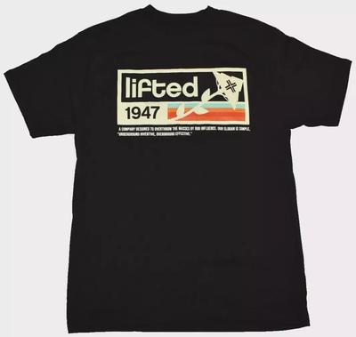 Lifted Research Group Мужская черная футболка Underground Inventive 1947 Новая S-4XL