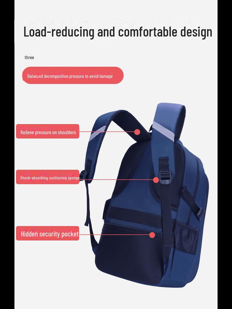 Школьные ранцы большой вместимости для мальчиков 2024 года для учеников начальной и средней школы (3-9 классы)