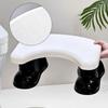 Plastic Anti-Slip Seat Stool Sturdy Poop Stool Comfortable Toilet Stool  Defecation Aid
