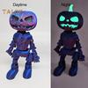 3D Printed Pumpkin Man Figurine Movable Joints Halloween Spooky Pumpkin Figure Luminous Articulated Pumpkin Model Toy Desktop Decoration Ornament