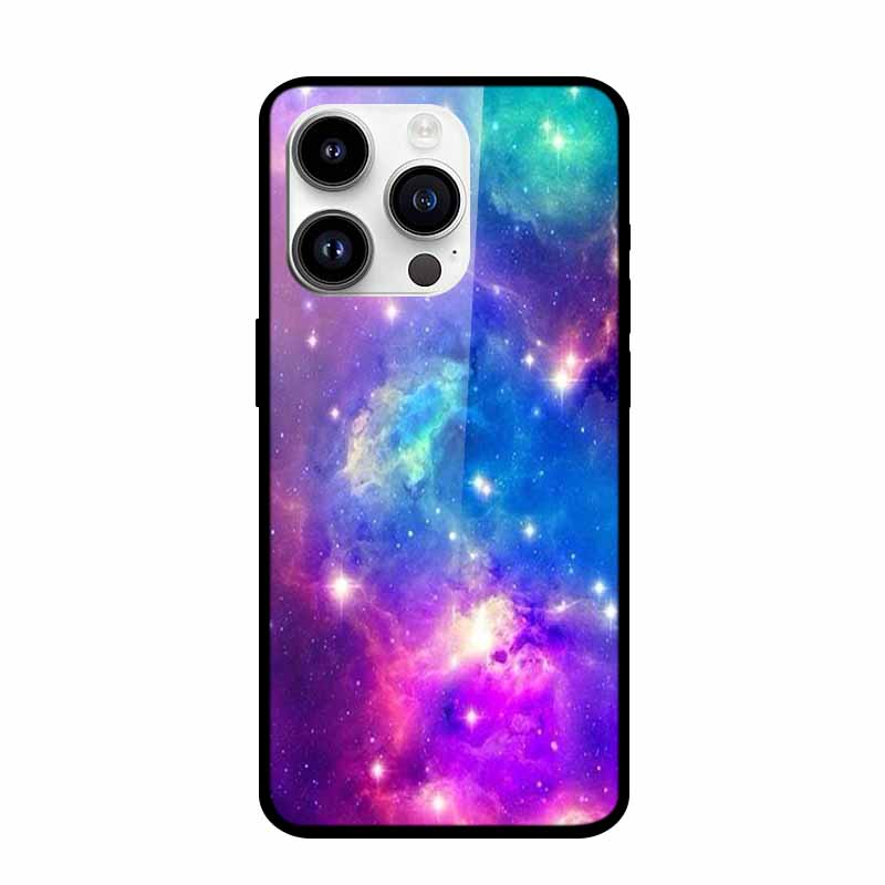 Закаленное Стекло Чехол Для iPhone 15 Pro Max Жесткое Стекло Задняя Крышка Для iPhone 15 Plus iPhone15 Чехлы Для Телефона Бампер Цветная Оболочка
