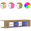 Vidaxl Szafka Pod Tv Z Oświetleniem Led, Dąb Artisan, 135X39X30 Cm