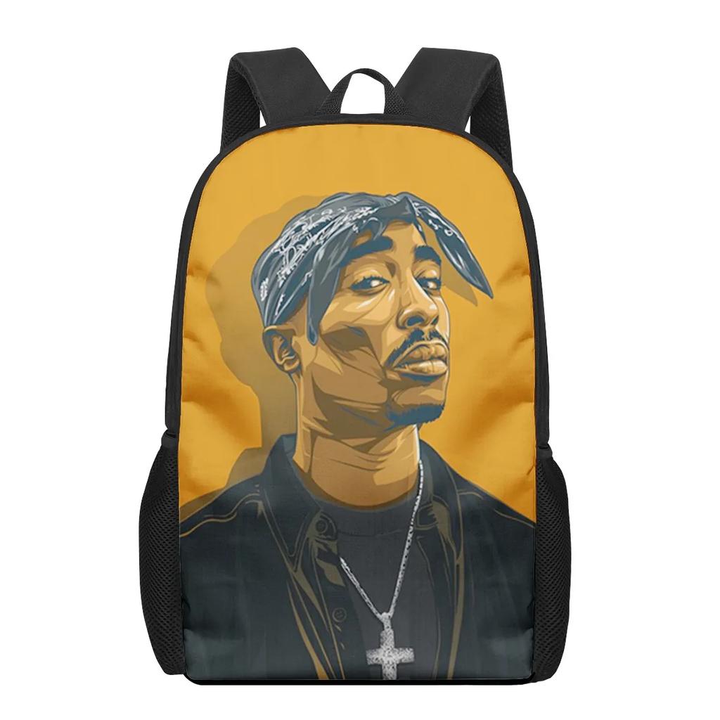 Детская сумка-портфель Школьная сумка для ученика Rapper 2pac певец Tupac Рисунок Школьные сумки для детей Девочек Мальчиков Подростков Школьные рюкзаки