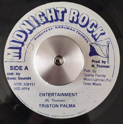 7-дюймовая пластинка TRISTAN PALMER - Entertainment MID0019 Midnight Rock 1981 Ямайка Регги, Ска и Даб Б/У