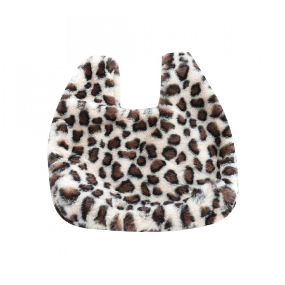 Shop Women Faux Fur Handbag Charcoal Leopard J Nn Wbag 0788