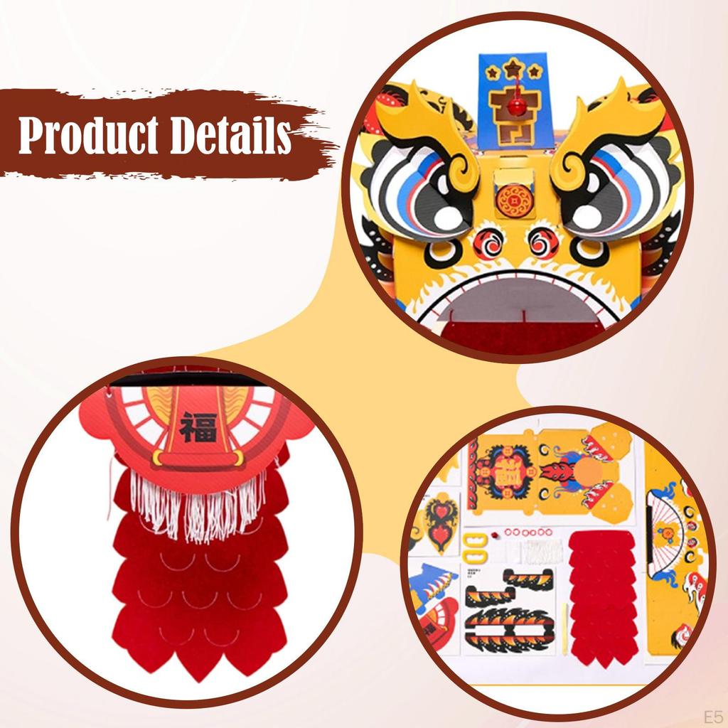 Набор для поделок «Китайский танец льва», Годовое украшение, Головной убор ручной работы для