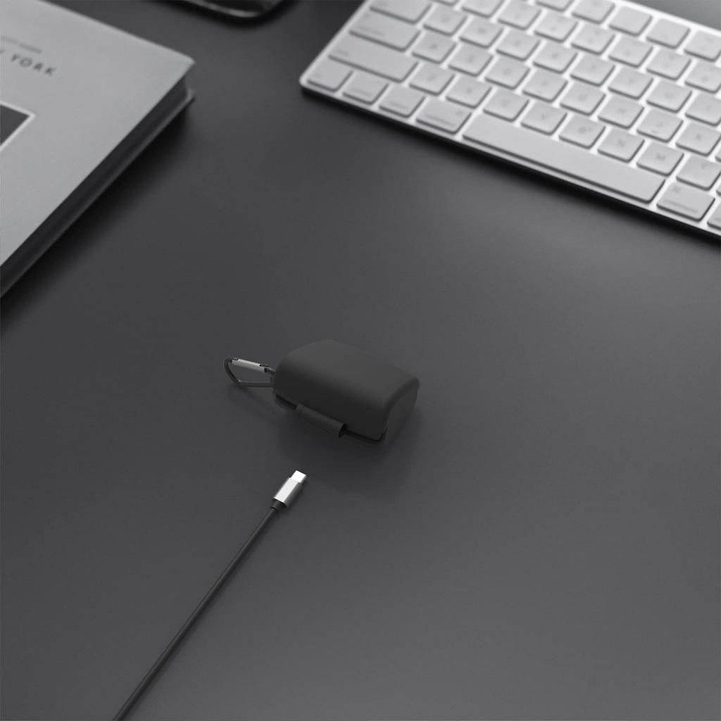 Geekria Silicone Cover Compatible with True Wireless Earbuds Charging Case Cover with Keychain Hook To Access Charging Port Audio-Technica ATH-TWX9