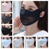 Solid Color Ice Silk Face Scarf Mesh Anti-uv Face Cover Thin Sunscreen Veil  Sports