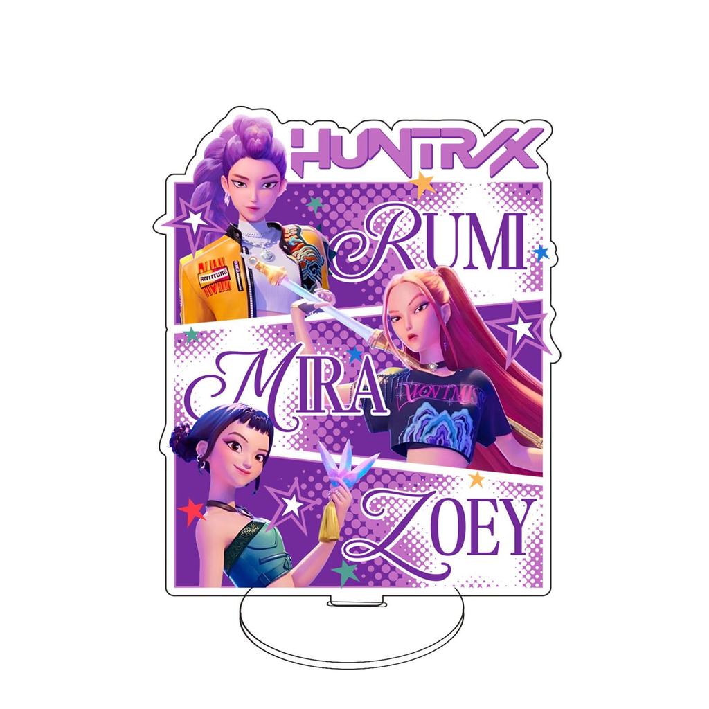 K-Pop Истребители Демонов Модель Стенда Персонажа Группа Истребителей Руми Эджиа Одри Фигурка Акриловая Подставка для Дисплея Аниме Декор Подарок для Девушки