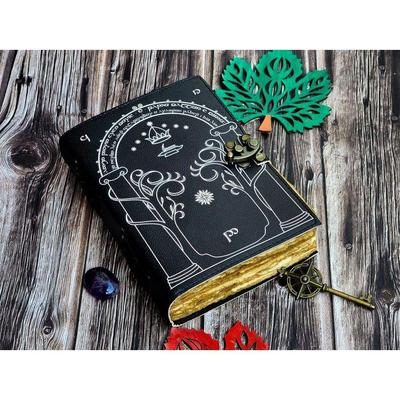 Кожаный журнал, Врата Дурина, Толкин Властелин колец, Подарок для него, подарок для нее, Книга теней, фэнтези-журнал, свадебная книга пожеланий