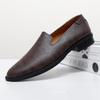 Модные мужские повседневные туфли из натуральной кожи с острым носком, мужские лоферы, дышащая офисная обувь, мужские дизайнерские слипоны для вождения, мокасины