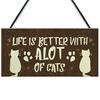 Cute Pet Cat Wooden Hanging Plaque Pendant Tag Vintage Hanger Board Sign Retro Wall Decor Pet Shop Cat House Decoration 20x10cm