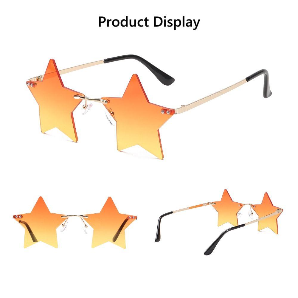 Women & Men Party Street Shot Pentagram Sunglasses Star Shape Sunglasses Sun Glasses Rimless