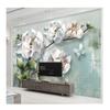 Размер 3D Обои Стереоскопические Тисненые Цветы Фреска Гостиная Спальня ТВ Фон Обои Домашний Декор