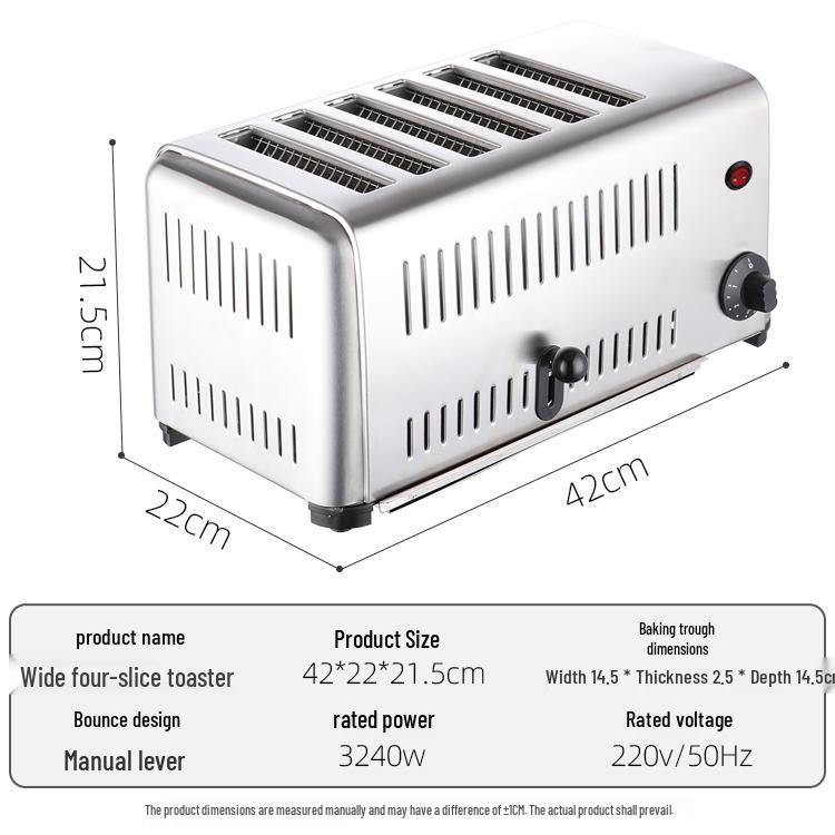 2024 Toaster Oven: 4-6 Slice Commercial & Household Automatic