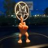 Фигурка среднего пальца с ногами, 3D-печатные настольные украшения, украшение для автомобиля, домашнего офиса, стола, статуэтка, отсылающая к забавным подаркам-шуткам