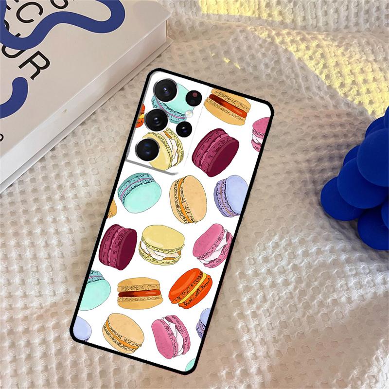 Макаруны Торт Десерт Милый Чехол Для Телефона Для Samsung Galaxy S25 Ultra S9 S10 S20 S22 S21 S23 FE S24 Plus Защитная Крышка