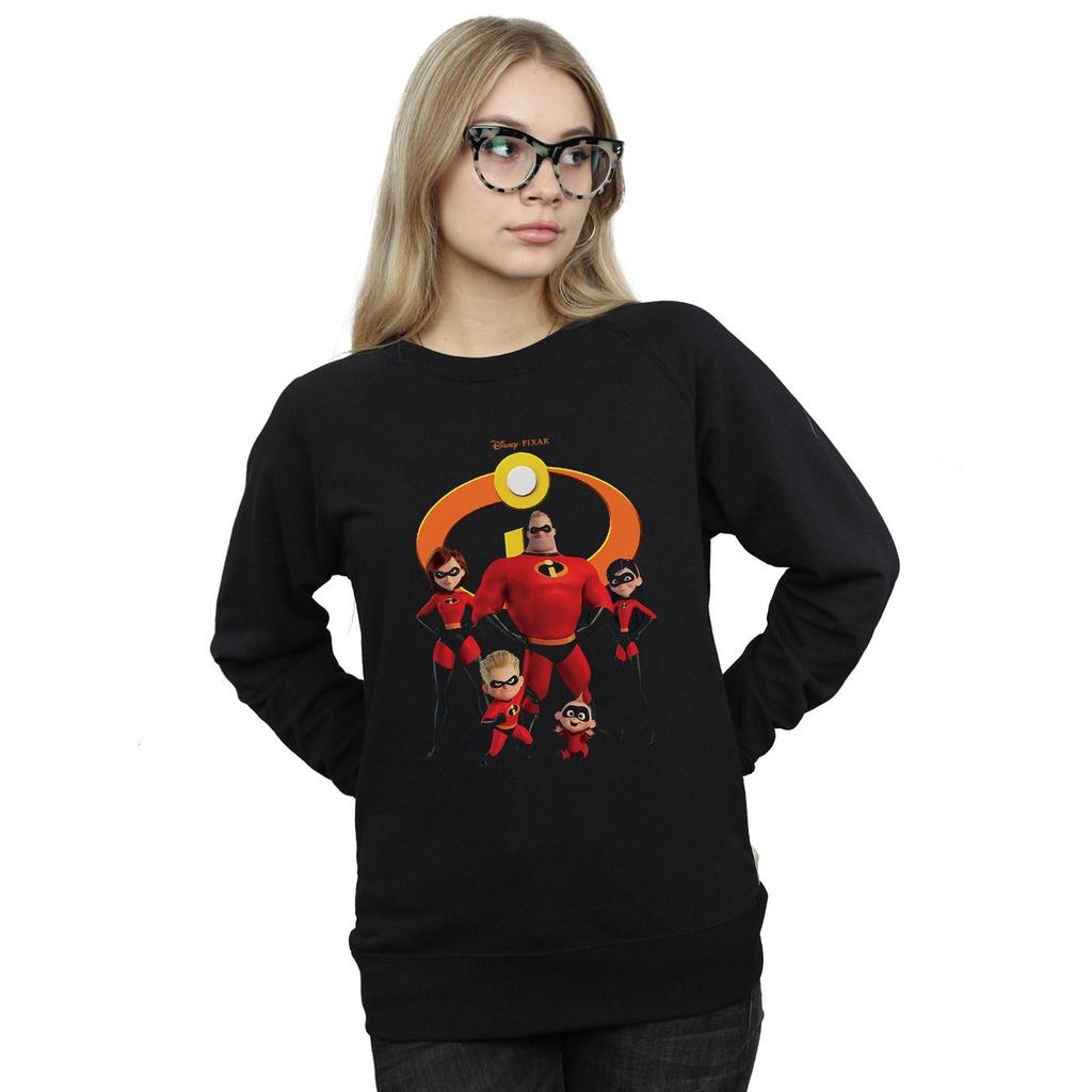 Disney Womens/Ladies Incredibles 2 Group Logo Sweatshirt