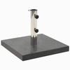 Parasol Base - vidaXL - 45065 - Granite 28.5 Kg - Square Black - Dimensions 45x45x5 Cm
