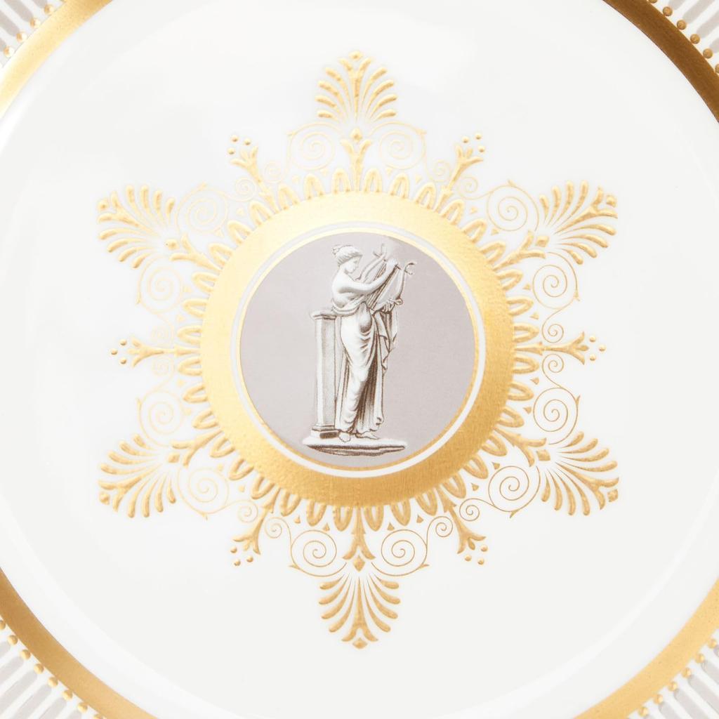 [Officially Imported] Wedgwood Anthemion Grey Plate, Approx. 23cm, 1054400