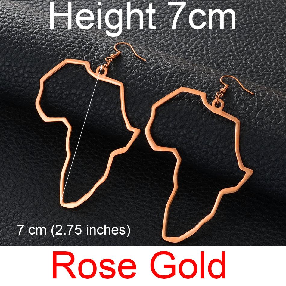 Anniyo Big Earrings Africa Map Exaggerate Larger Earring Gold Color African Ornaments Traditional Ethnic Hyperbole #144521