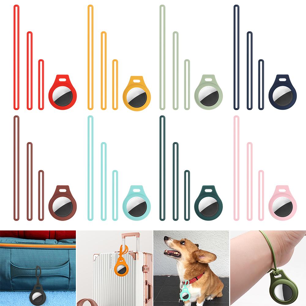 Protection Accessories For Airtags Tracker Protector Anti-fall Strap Protective Case Silicone Cover