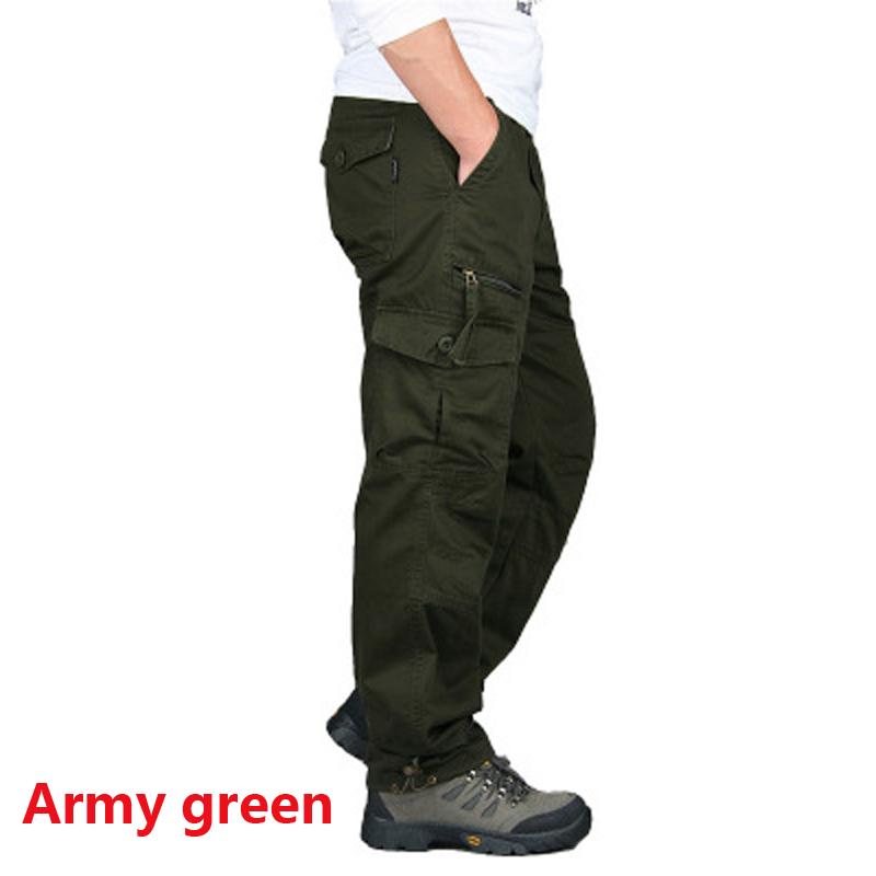 Новые модные мужские хлопковые повседневные рабочие брюки Брюки-карго Мужская верхняя одежда с несколькими карманами Тактические военные армейские прямые брюки Брюки