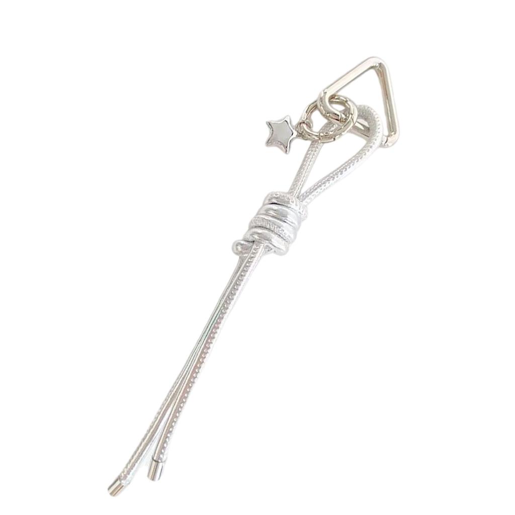 Stylish Star Knot Keychain Pendant With Durable Braided Rope And Premium PU Leather For Car Keys Bag Accessories