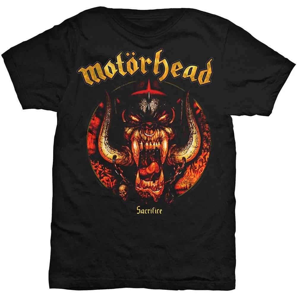 Мужская футболка Motorhead Sacrafice с коротким рукавом, Черная, Маленький