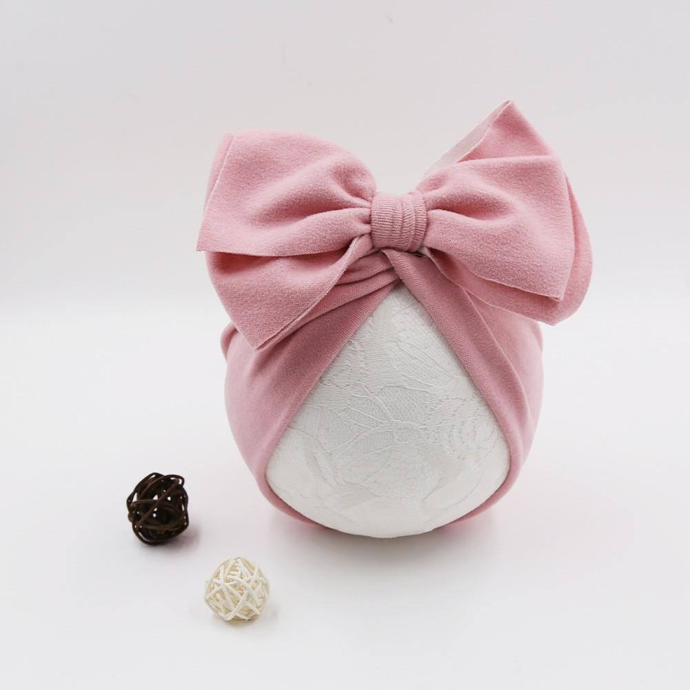 Baby Tire Cap New Imitation Cashmere Bow Children's Indian Hat Pullover Hat Baby Bag Head Hat Rimless