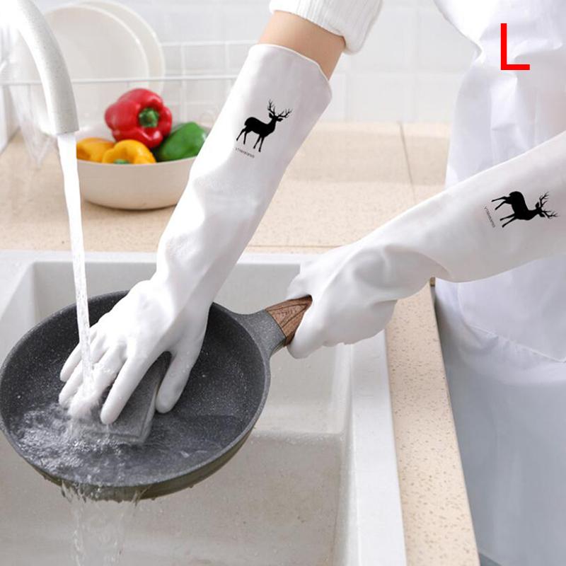 1 Pair Washing Up Gloves Kitchen Dish Washing Laundry Household Rubber Gloves