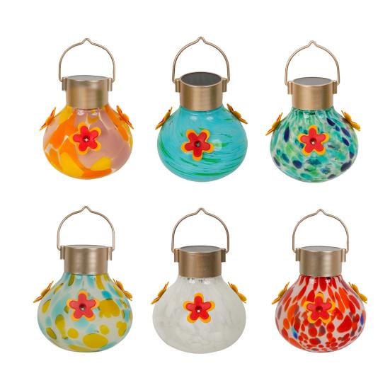 Кормушка для колибри с солнечной подсветкой, водонепроницаемая, для подвешивания на улице, в саду, во дворе, с автоматическим освещением, полуавтоматическая, стеклянная, для кормления птиц